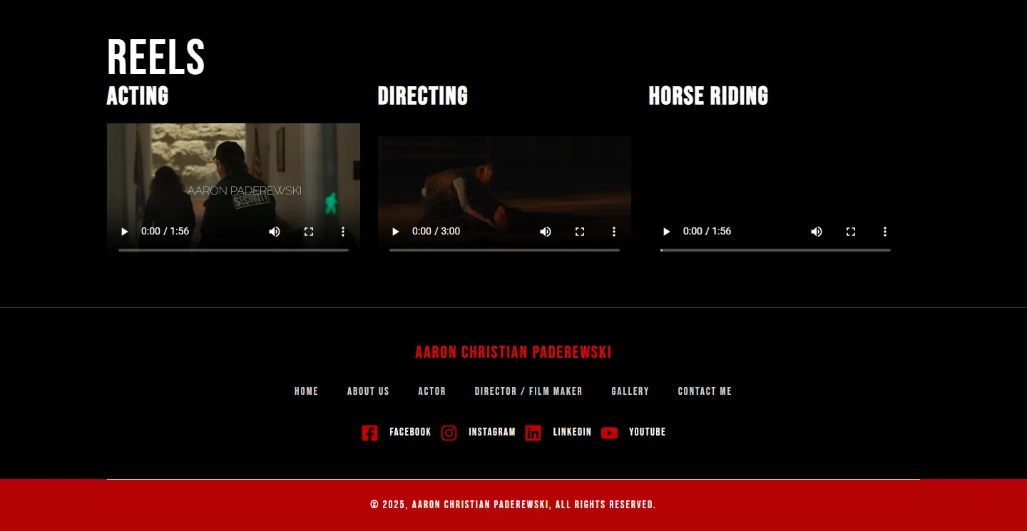 Aaron Christian Paderewski website, section 3