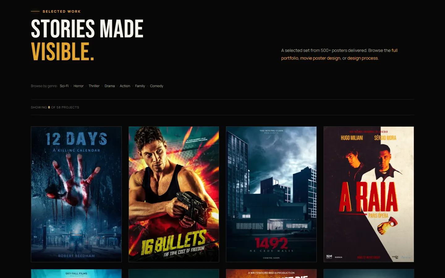 Drix Agency website, section 3
