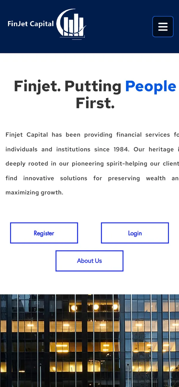 Finjet Capital on a phone