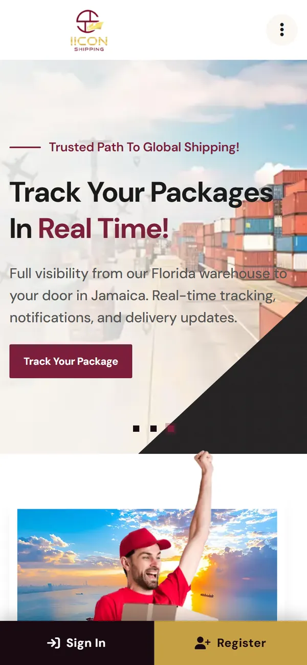 iIcon Shipping on a phone