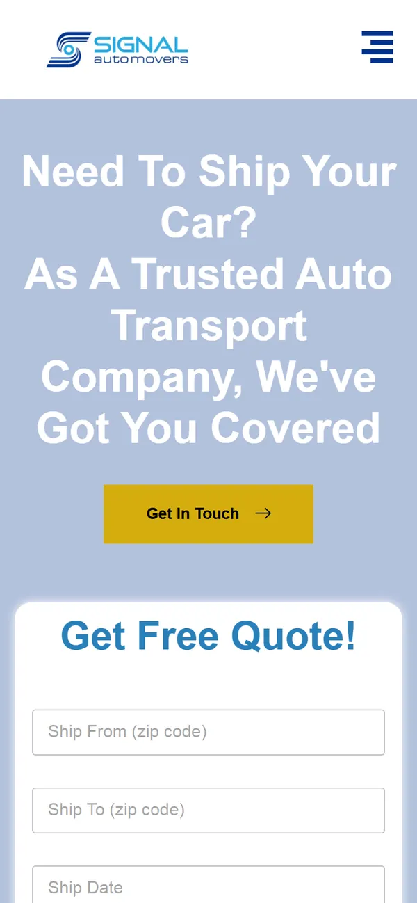 Signal Auto Movers on a phone